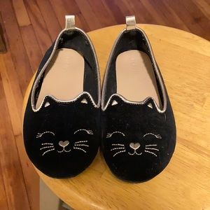 Kids flats. Kitty face.  wonderful condition